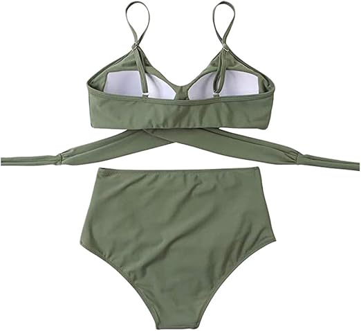 "Sexy Push-Up Bikini Set – High Waist & Deep V-Neck for Summer Beach Glam Flick Cart|