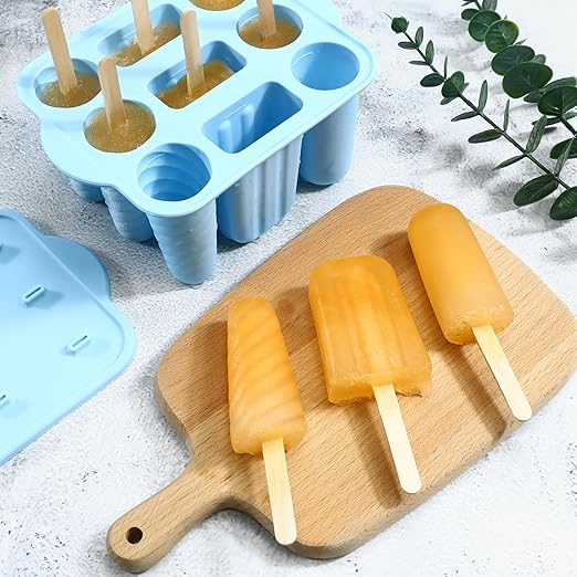 9-Cavity DIY Popsicle Mold Kit w/ 50 Sticks - BPA-Free & Kid-Friendly | Flick Cart |