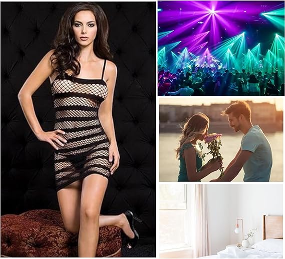Naughty & Nice: Sheer Fishnet Bodysuit Dress - Lingerie to Nightwear | Flick Cart |