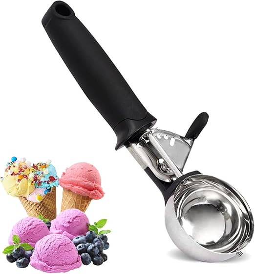Pro-Grade Trigger Ice Cream Scoop - Perfect for Ice Cream, Fruit & More! | Flick Cart |
