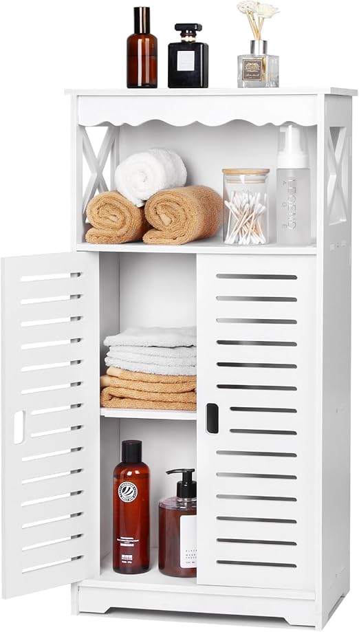 Flick Cart's White Waterproof Storage Cabinet - Freestanding Organizer for Bathroom, Bedroom & Kitchen (75x24x34cm)