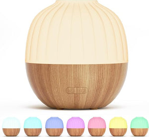 Aroma Diffuser – Quiet Ultrasonic Humidifier with Warm White Light Auto Shut-Off