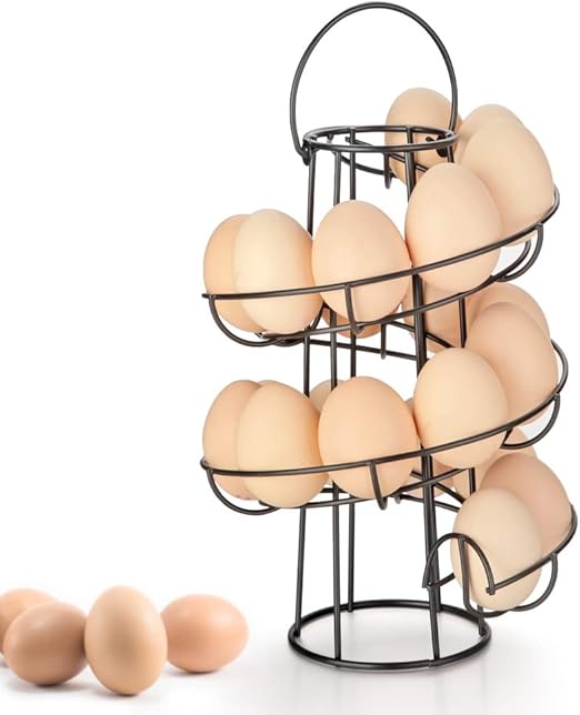 OBVIS Spiral Egg Skelter Rack – Store & Display 22 Eggs in Style | Flick Cart