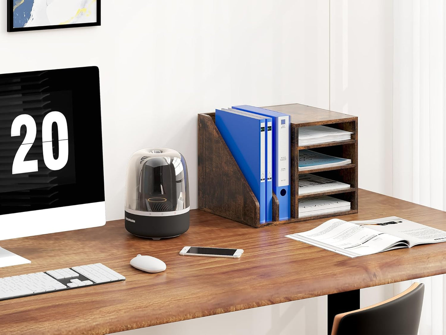 EasyPAG 4-Tier Wooden Desktop Organizer - A4 File/Magazine Storage | Flick Cart