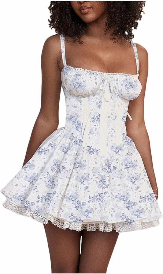 Corset Tiered Dress - Floral Vacation Essential | Flick Cart|