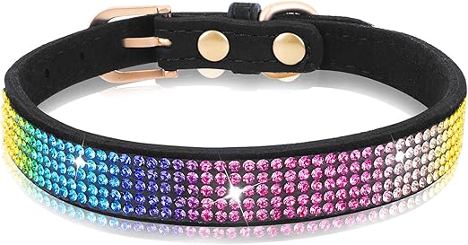 Flick Cart | Sparkling Rhinestone Dog & Cat Collar – Adjustable Bling Leather Collar for Small to Large Pets