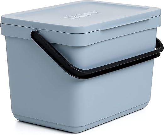 TATAY 6L Kitchen Compost Caddy – 100% Recycled, Ocean Blue | Flick Cart