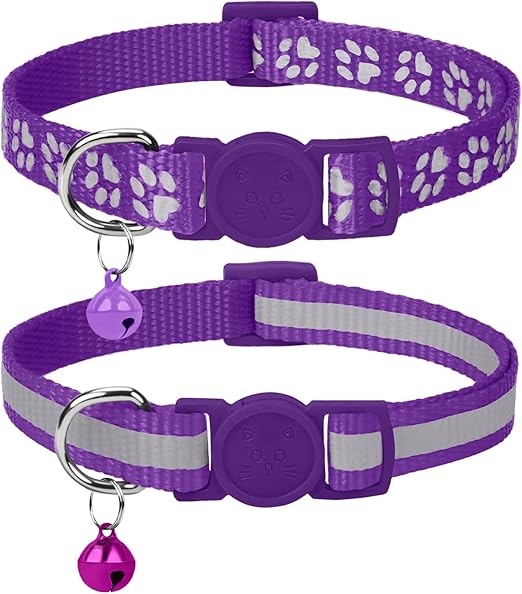 Flick Cart: Taglory Reflective Cat Collars with Bell & Safety Release – 2-Pack
