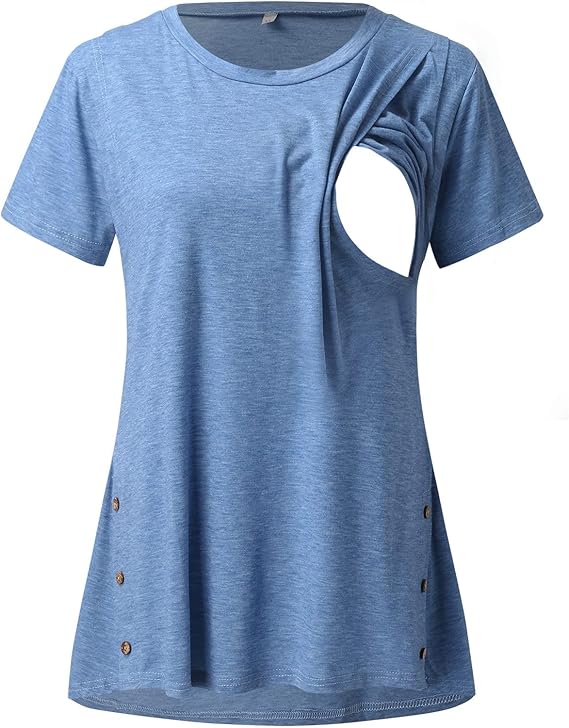 Sky Bliss Nursing Top – Soft, Stylish & Breastfeeding-Friendly Flick Cart|
