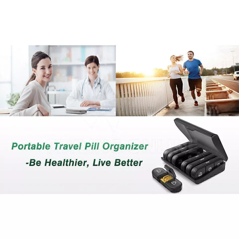 Storage 7 Day Weekly Container Organizer Pill Box
