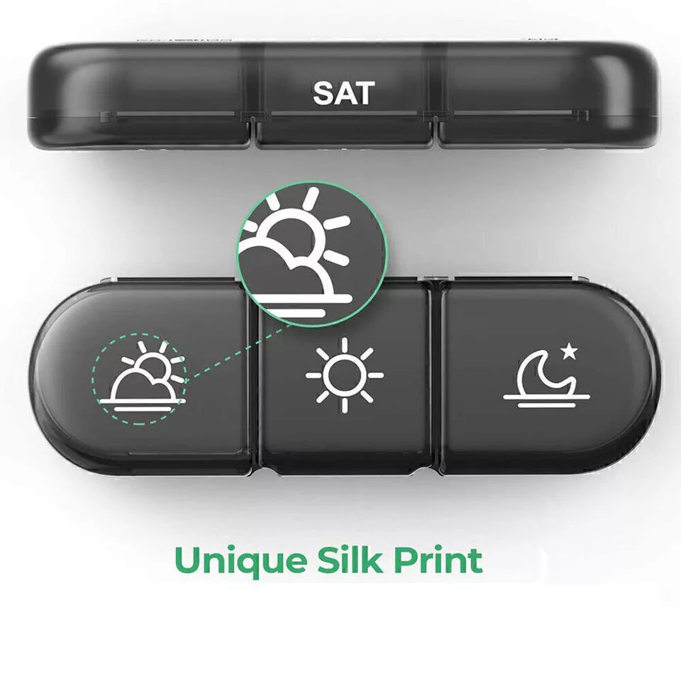 Storage 7 Day Weekly Container Organizer Pill Box