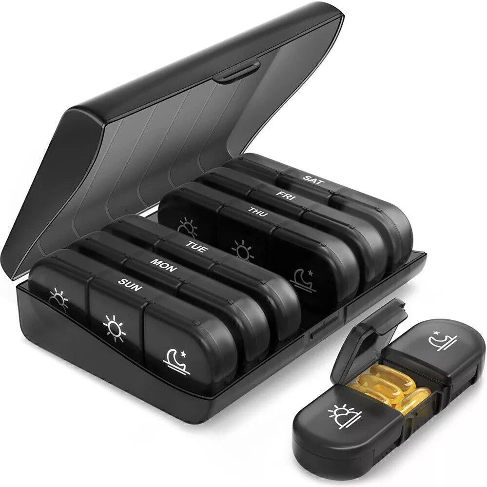 Storage 7 Day Weekly Container Organizer Pill Box