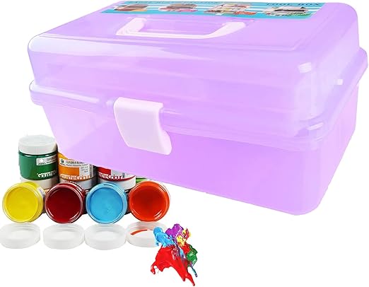 Craft Caddy 3-Tray Plastic Cantilever Box – Art & Craft Organizer | Flick Cart
