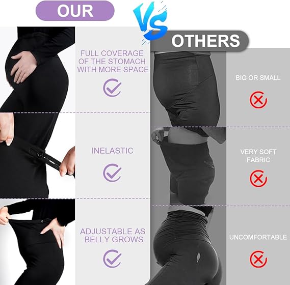 Aomig Maternity Magic: Ultra-Soft Over-Bump Leggings for Comfort & Style Flick Cart|