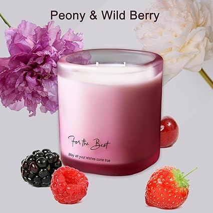 Flick Cart | PROFIKLA Luxury Peony & Wild Berry Soy Candle – 55hr Burn, Perfect Gift for Her
