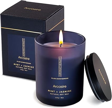 Fresh Mint & Jasmine Soy Candle – Luxury Long-Burn Gift | Flick Cart