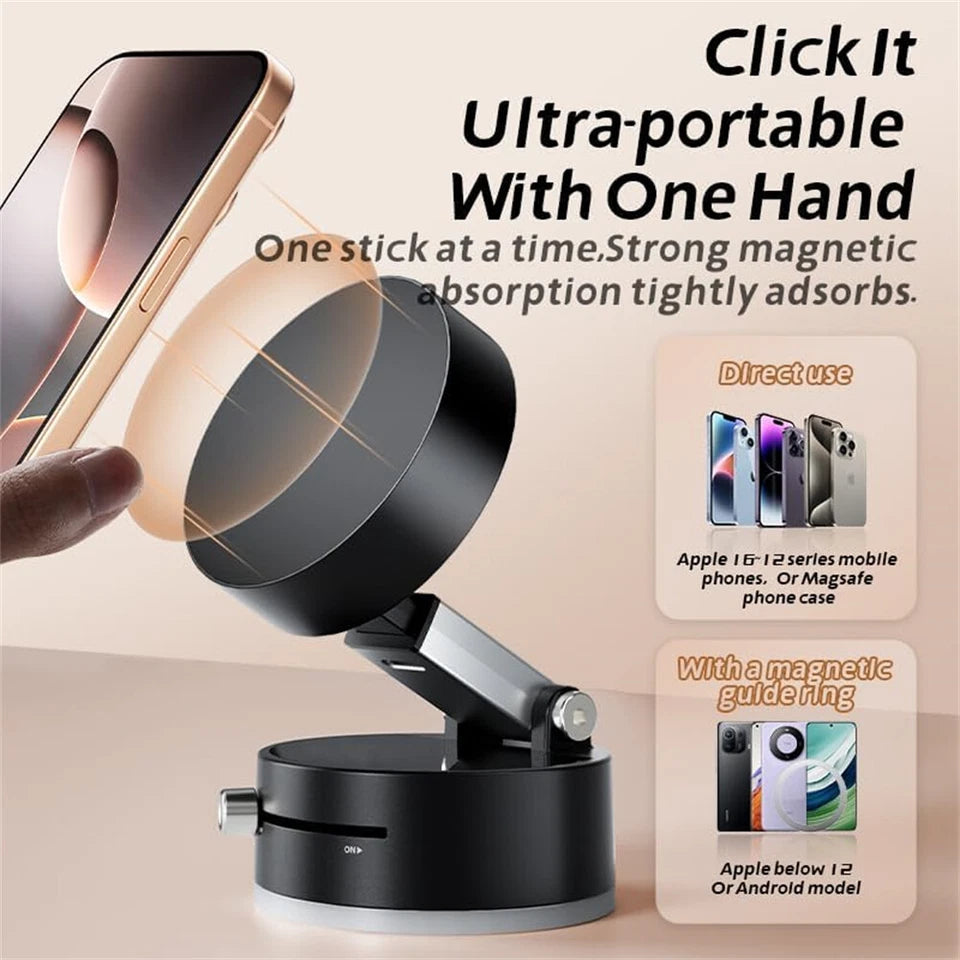 360° Rotation Vacuum Magnetic Suction Cup Car Phone Holder