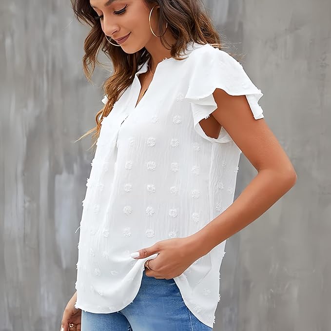 Elegant Chiffon Blouse – Ruffled Sleeve Summer Essential! | Flick Cart |