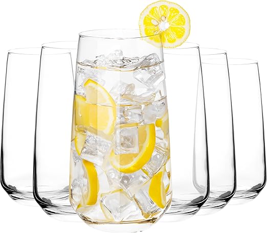 Luxury Sips! Flick Cart’s Homiu 6-Glass Set – Crystal-Clear 480ml Highballs for Cocktails & More