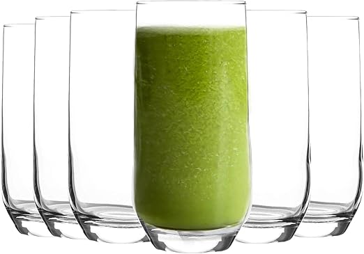 Flick Cart's LAV 6-Piece Highball Glass Set - Elegant 315ml Tumblers for Juice, Water & Cocktails