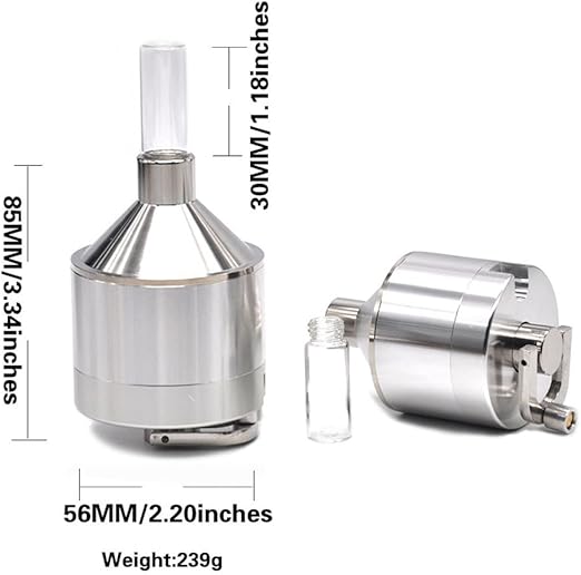 Flick Cart’s Silver Spice Master: Hand Mill Grinder with Glass Bottle – Grind, Store, Enjoy