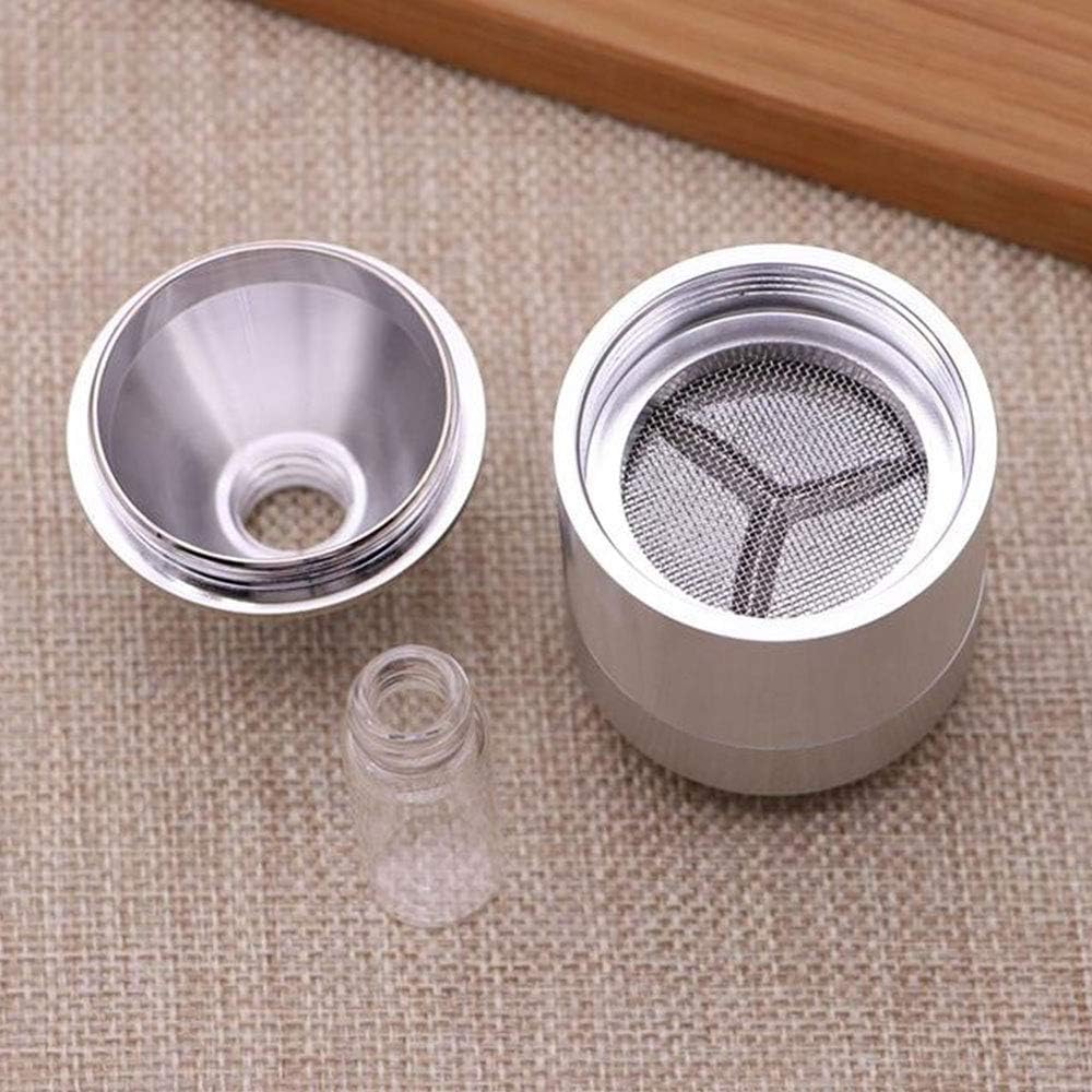 Flick Cart’s Silver Spice Master: Hand Mill Grinder with Glass Bottle – Grind, Store, Enjoy