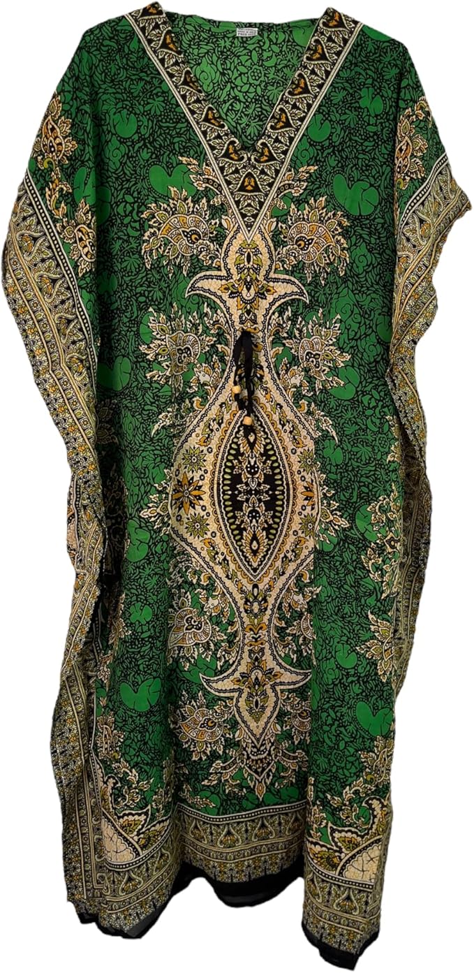 Ladies' African Print Dashiki Kaftan - One Size Boho Dress | Flick Cart|
